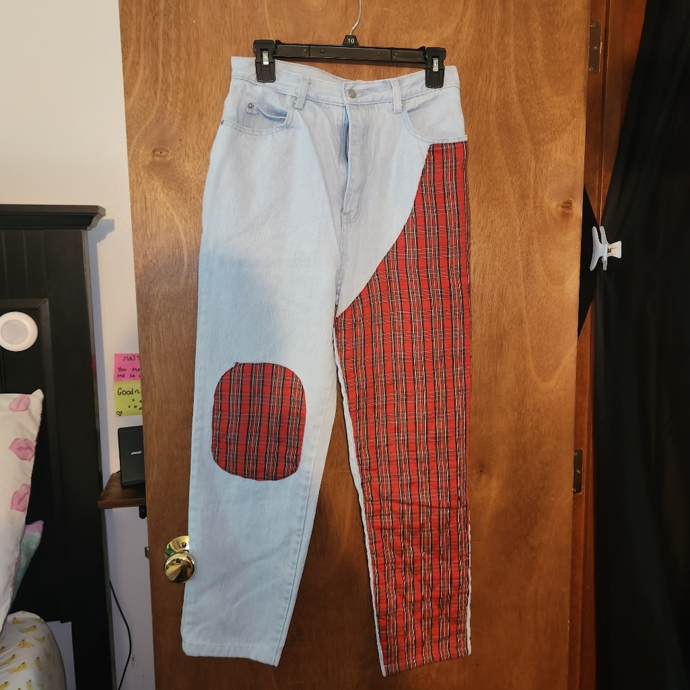 vintage I.O.U jeans with fabric patch